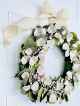 Load image into Gallery viewer, Champagne Eucalyptus on Pine Winter Holiday Wreath
