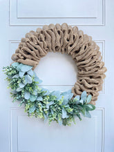 Load image into Gallery viewer, Eucalyptus & Lamb’s Ear on Burlap