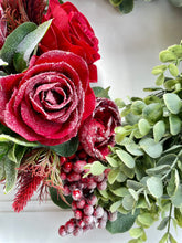 Load image into Gallery viewer, Eucalyptus & Winter Rose Heart