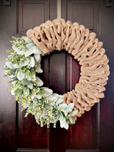 Load image into Gallery viewer, Eucalyptus & Lamb’s Ear on Burlap