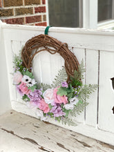 Load image into Gallery viewer, Pastel Rose & Hydrangea Wreath
