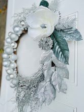Load image into Gallery viewer, Silver & Pearl Winter Holiday Wreath