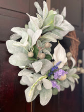 Load image into Gallery viewer, Calla Lily & Lamb’s Ear Mini Wreath