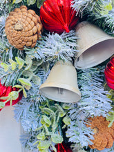 Load image into Gallery viewer, Red & White Tartan Christmas Swag