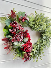Load image into Gallery viewer, Eucalyptus & Winter Rose Heart