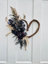 Load image into Gallery viewer, Black Orchid &amp; Gold Leaf Heart
