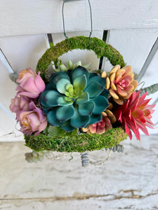 Succulent & Moss Purse