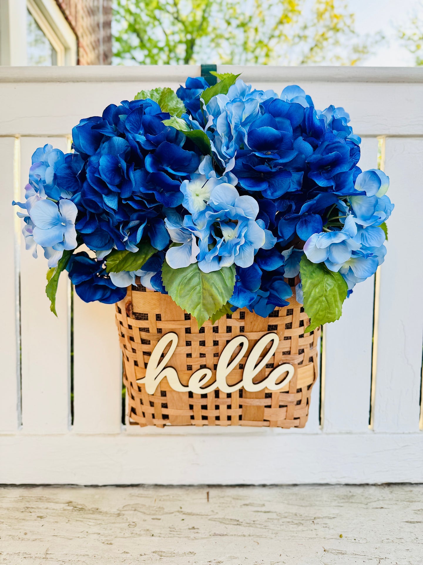 Blue Hydrangea Basket