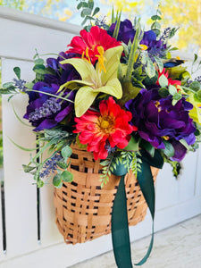 Purple Peony Basket