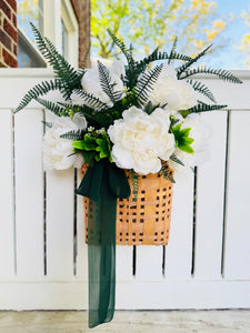 White Peony Basket