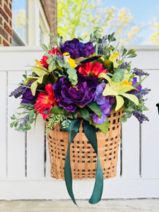 Purple Peony Basket