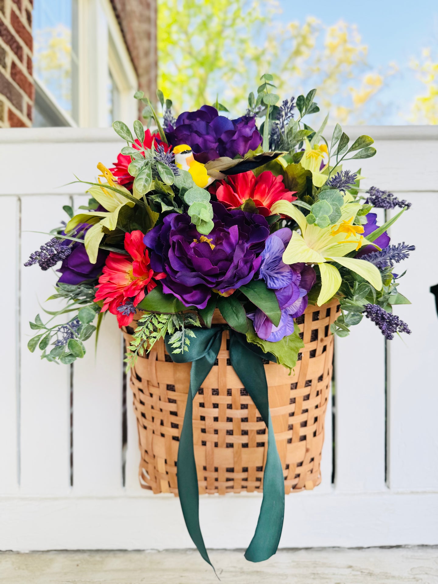 Purple Peony Basket