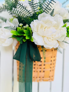 White Peony Basket