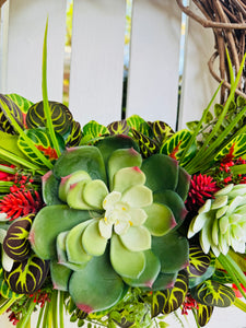 Tropical Red Garden