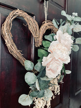 Load image into Gallery viewer, Pale Rose &amp; Eucalyptus Heart
