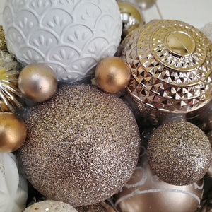 Pale Gold and White Ornaments