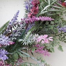 Load image into Gallery viewer, Purple and Pink Lavender Wreath Centerpiece
