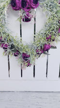 Load and play video in Gallery viewer, Purple Mini Rose &amp; Grass Heart
