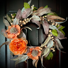 Load image into Gallery viewer, Peony &amp; Eucalyptus Fall Wreath
