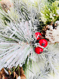 Evergreen Snowflake Winter Wreath