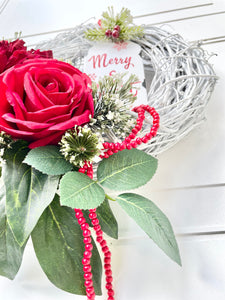 Red & White, Merry & Bright Winter Wreath
