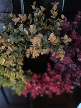 Load image into Gallery viewer, Multicolor Eucalyptus Fall Wreath (made to order)
