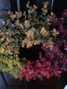 Multicolor Eucalyptus Fall Wreath (made to order)