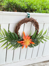 Load image into Gallery viewer, Orange Fire Echeveria &amp; Palms Wreath
