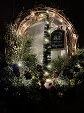 Load image into Gallery viewer, Pine Evergreen Winter Holiday Wreath with Fairy Lights
