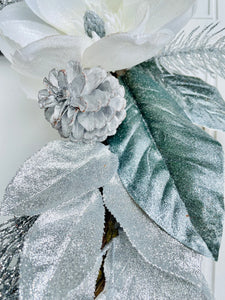 Silver & Pearl Winter Holiday Wreath
