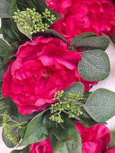 Load image into Gallery viewer, Deep Pink Peony Wreath
