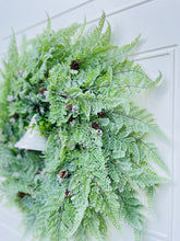 Load image into Gallery viewer, Light Green Fern Winter Wreath
