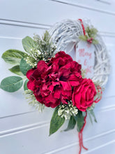 Load image into Gallery viewer, Red &amp; White, Merry &amp; Bright Winter Wreath
