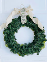 Load image into Gallery viewer, Champagne Eucalyptus on Pine Winter Holiday Wreath
